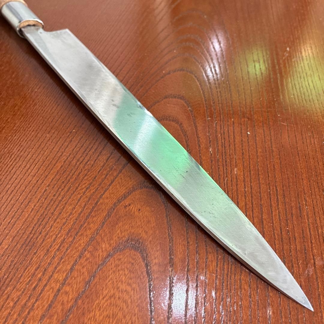Japanese Sashimi Yanagiba Knife Takeda Saku Forged Steel Culinary Tool 230mm