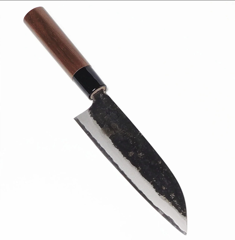 Tosa-style Santoku Knife, Japanese Chef Knife 165mm, White #2 Steel Double bevel