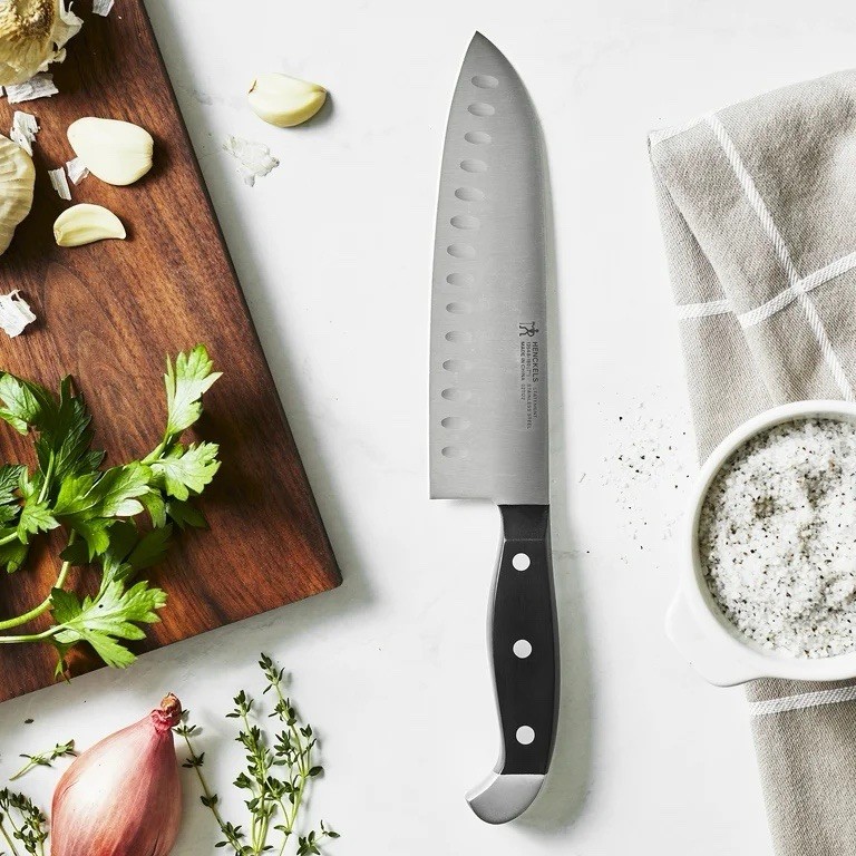 J.A. Henckels Definition Fine Ege Cutlery 7″ Hollow Edge Santoku Knife