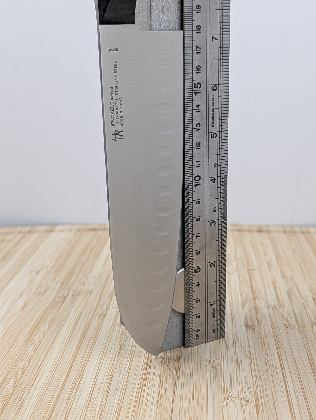 Henckels REFINED 7-in SANTOKU Knife, Stainless Steel, BLACK, 17317-180
