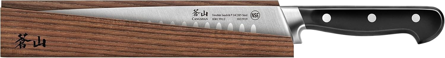 Cangshan TV2 Series Swedish Steel Forged Carving Knife 9-Inch with Wooden Sheath