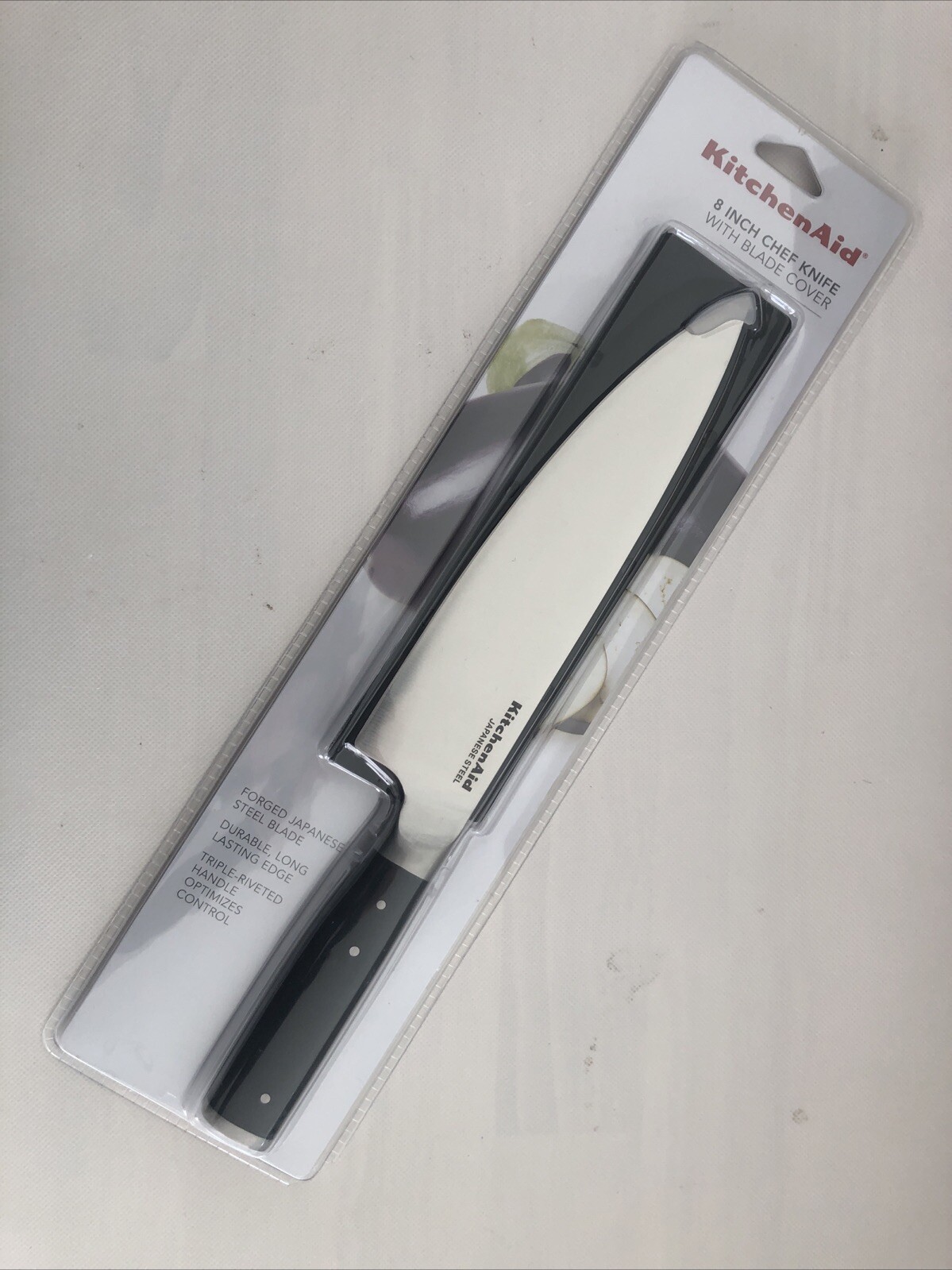 New KitchenAid Heavy Japanese Steel Riveted Chef Knife – Large 8 Inch
