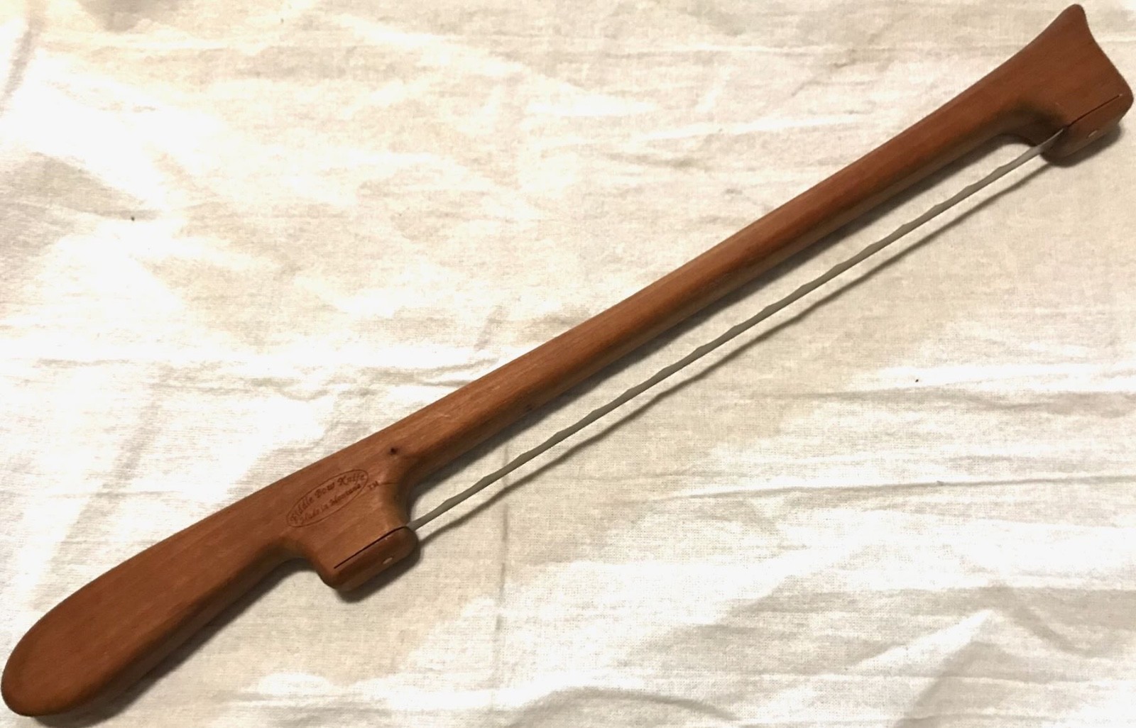 The Original Fiddle Bow Bread Knife (Cherry ? Right Hand) Montana made EUC NNB?