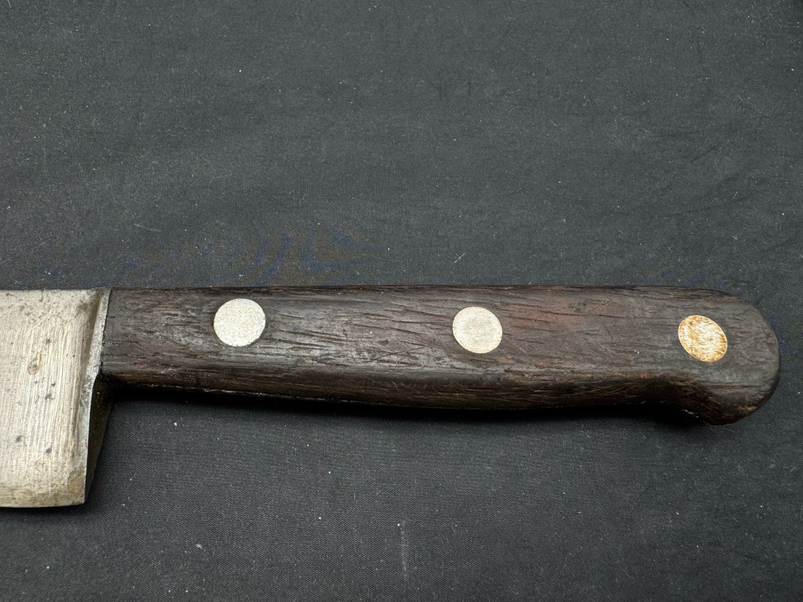 Antique 9.25″ Carbon Steel Blade Kitchen Knife Wooden Handle