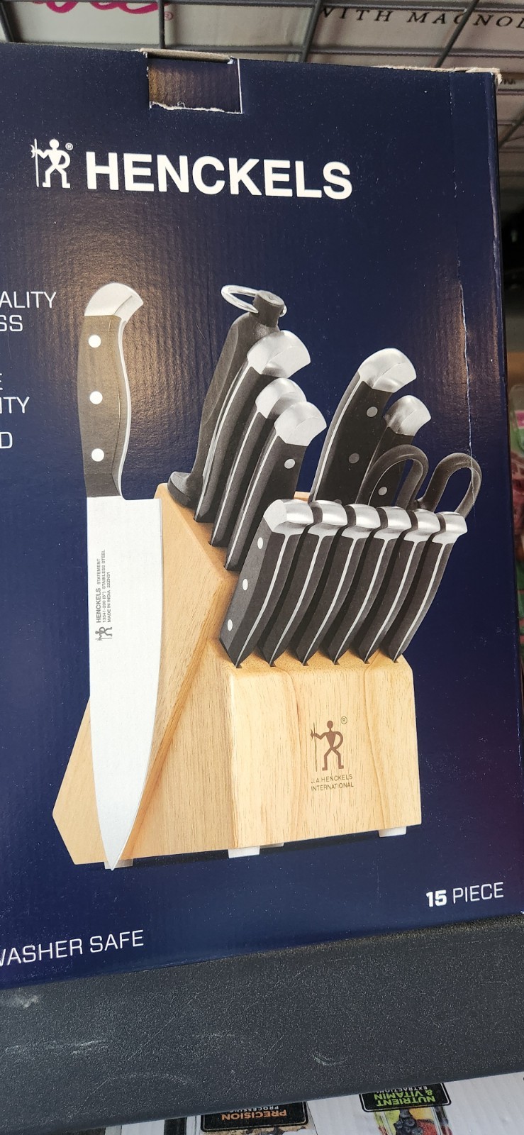 HENCKELS Premium Quality Statement Fine Edge 15-Piece Knife Set with Block