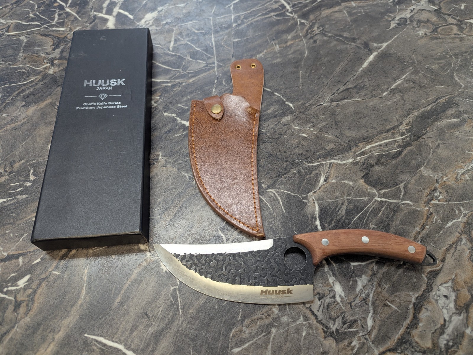 Huusk by Matsato Kitchen Knife – Extremely Sharp Blade Beech Wood Handle