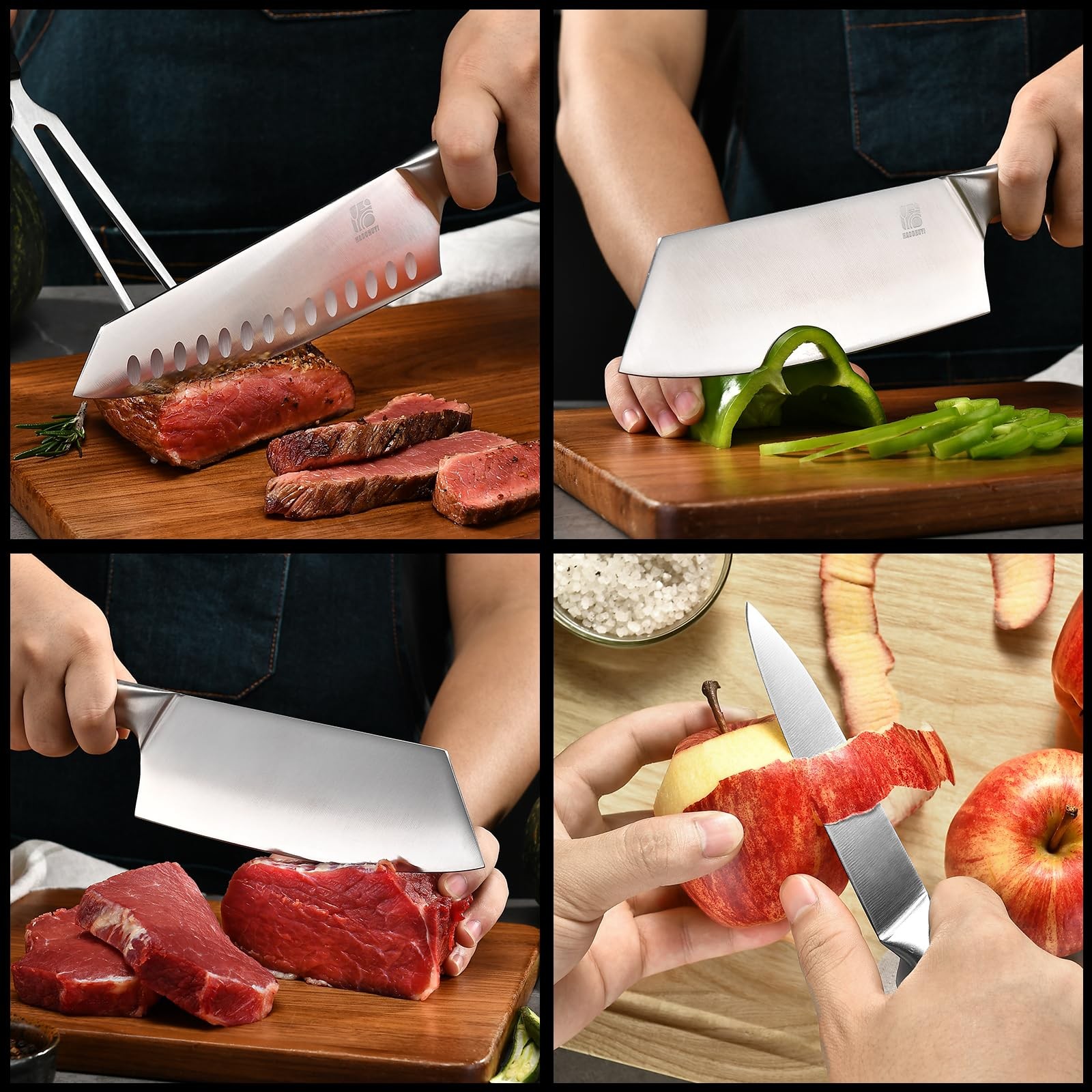3-Piece Professional Chef Knife Set – Ultra-Sharp Kitchen Knives with Ergonom…