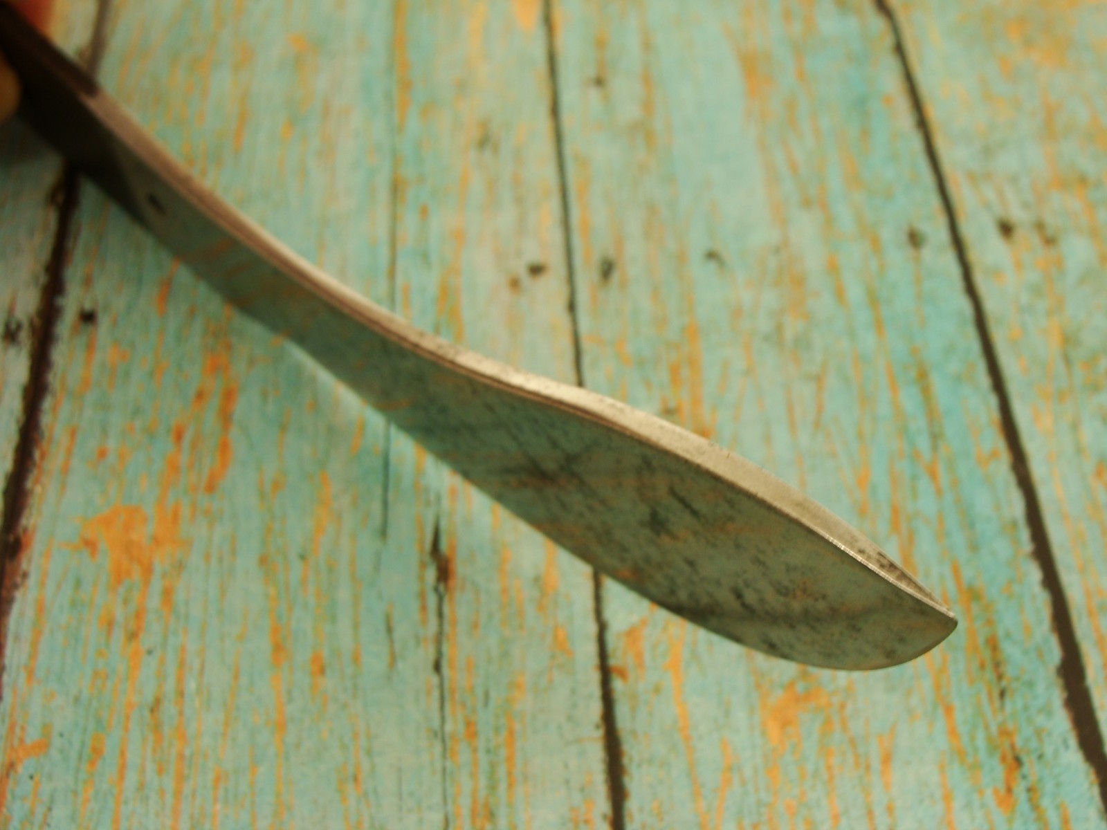 VINTAGE J RUSSELL & CO USA FIXED BLADE CARBON STEEL HUNTING SKINNING KNIFE BLANK