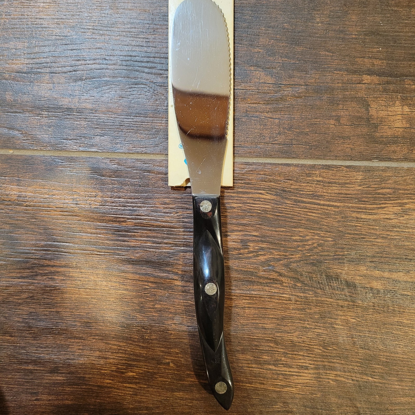 Cutco 1768 Vintage Spatula Spreader Sandwich Knife with Brown Handle DD 1989