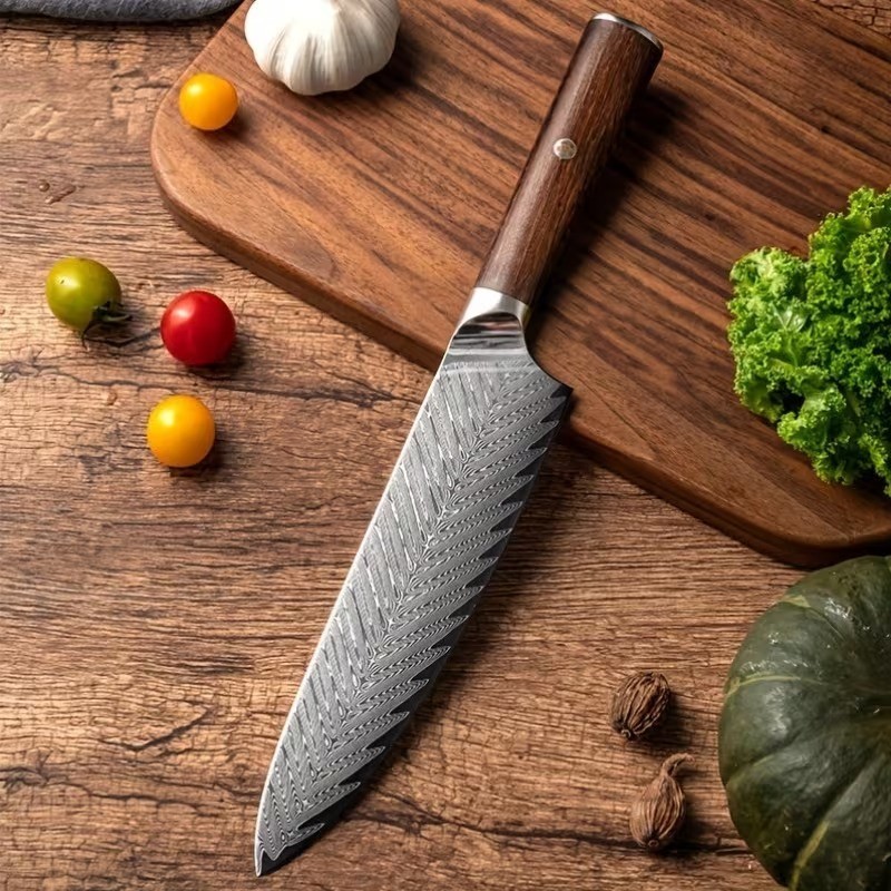 13.5″ Damascus Steel Professional Chef Knife – 67 Layer Stainless Steel Kitchen