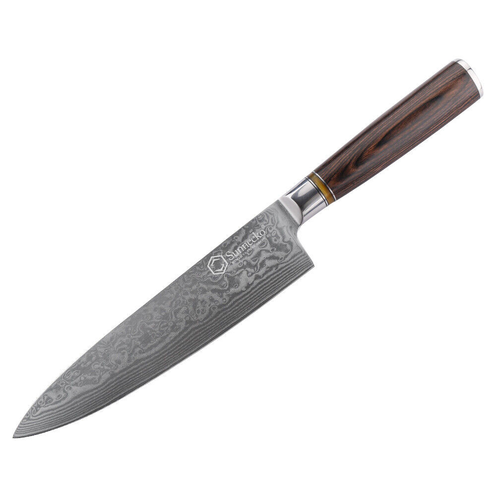 8 Inch Chef Knife Damascus Steel Vegetable Meat Slicer Japanese Kitchen Cutlery