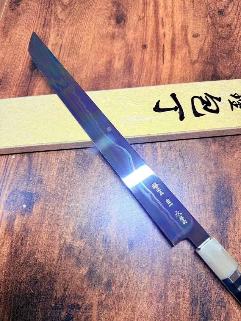 Ikeda Yoshikazu Mizuyaki Japanese Sakimaru Takohiki Knife 305mm White Steel #1