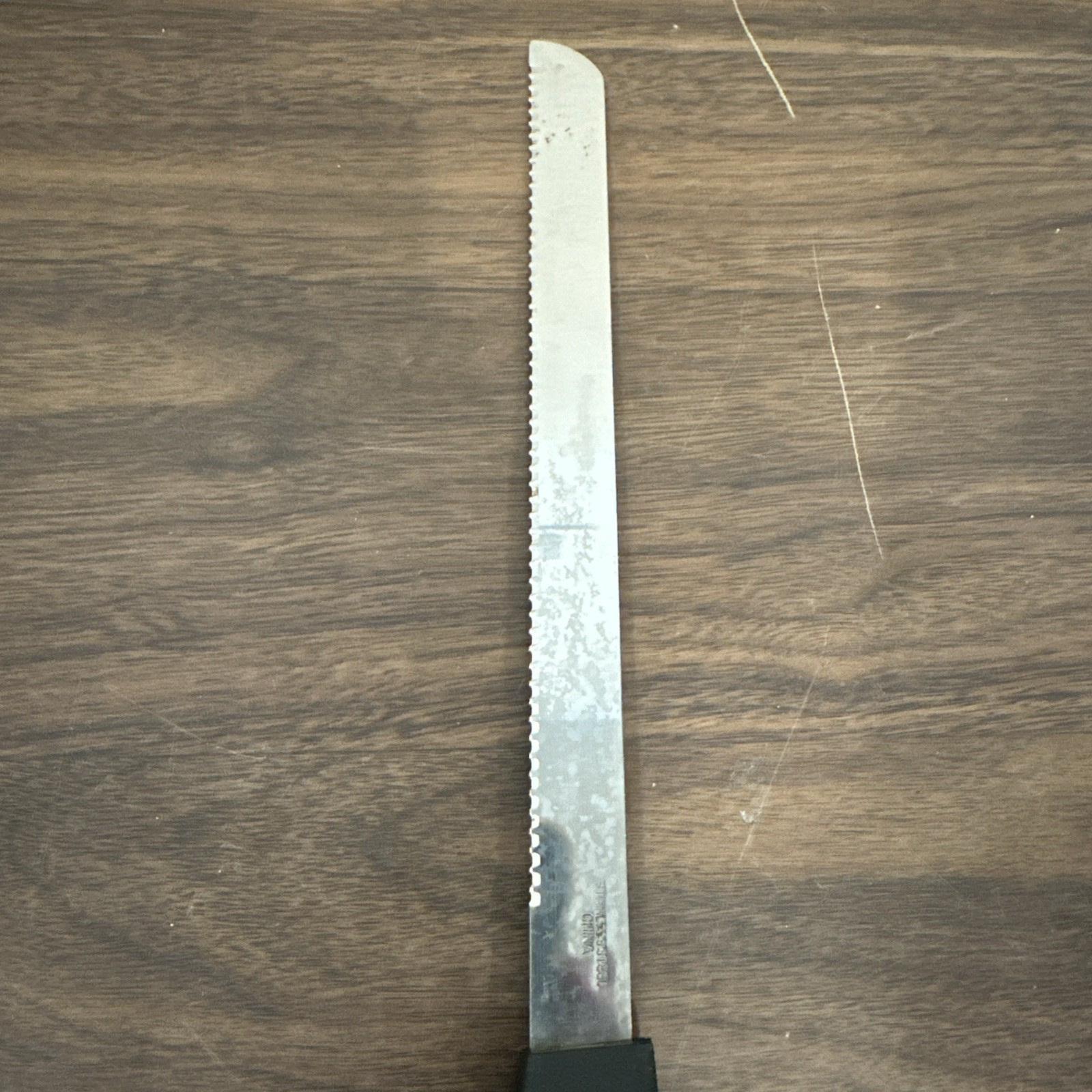 Lot of 5 Kitchen Knives With Sharpening Stone Farberware Rubber Handle, Stainles
