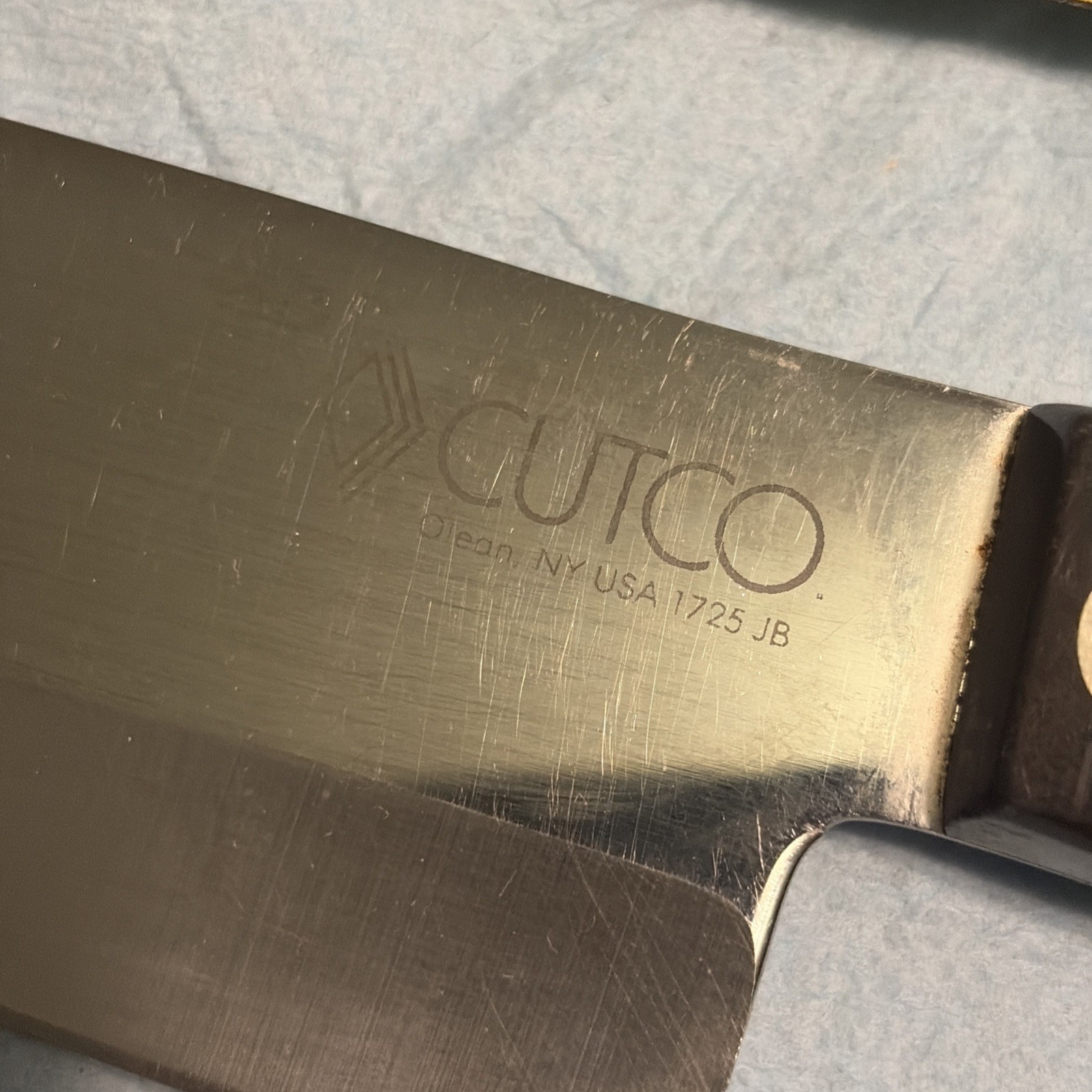 Cutco 1725 JB 9″ Blade French Chef’s Knife Classic Brown Handle USA