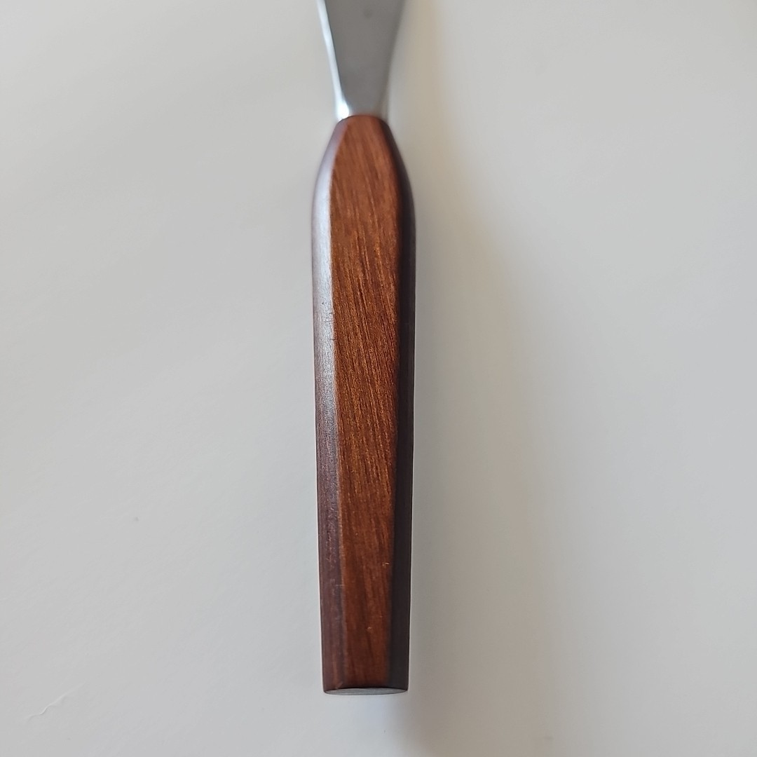 Fleetwood Designer Steak Knives Set Of Five Stainless & Teak MCM -D4