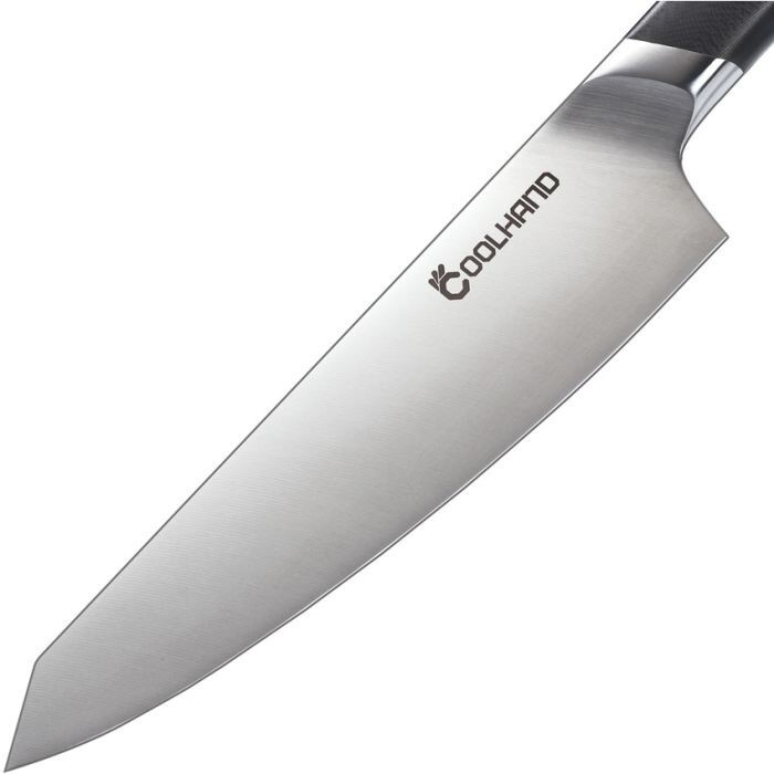 Coolhand Fixed-Blade Chef’s Knife 8″ Satin Stainless Steel Blade G10 Handle