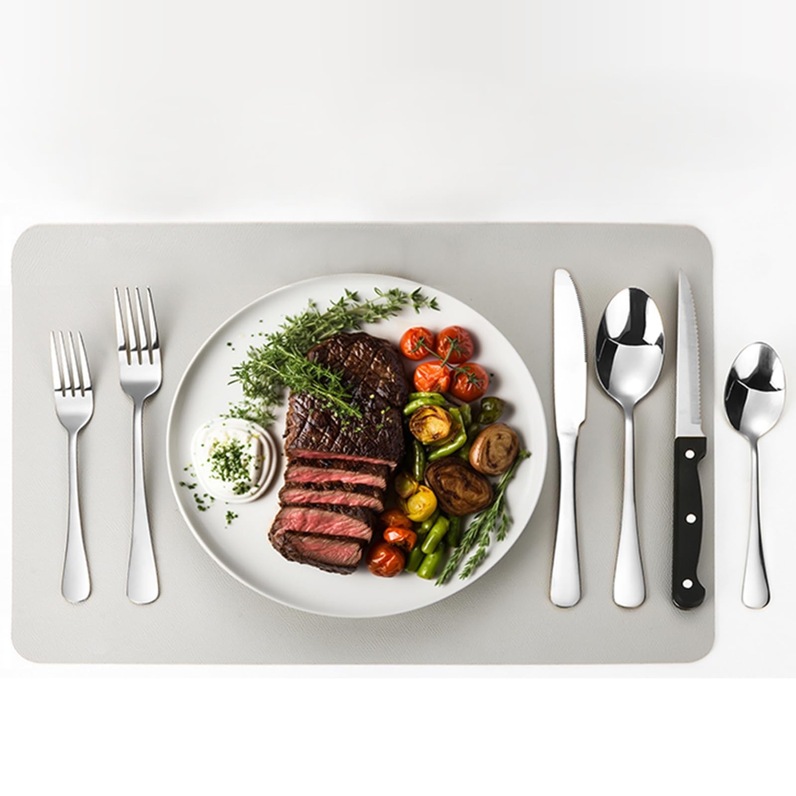 48 Piece Silverware Set for 8 Stainless Steel Flatware Cutlery Mirror Polished D