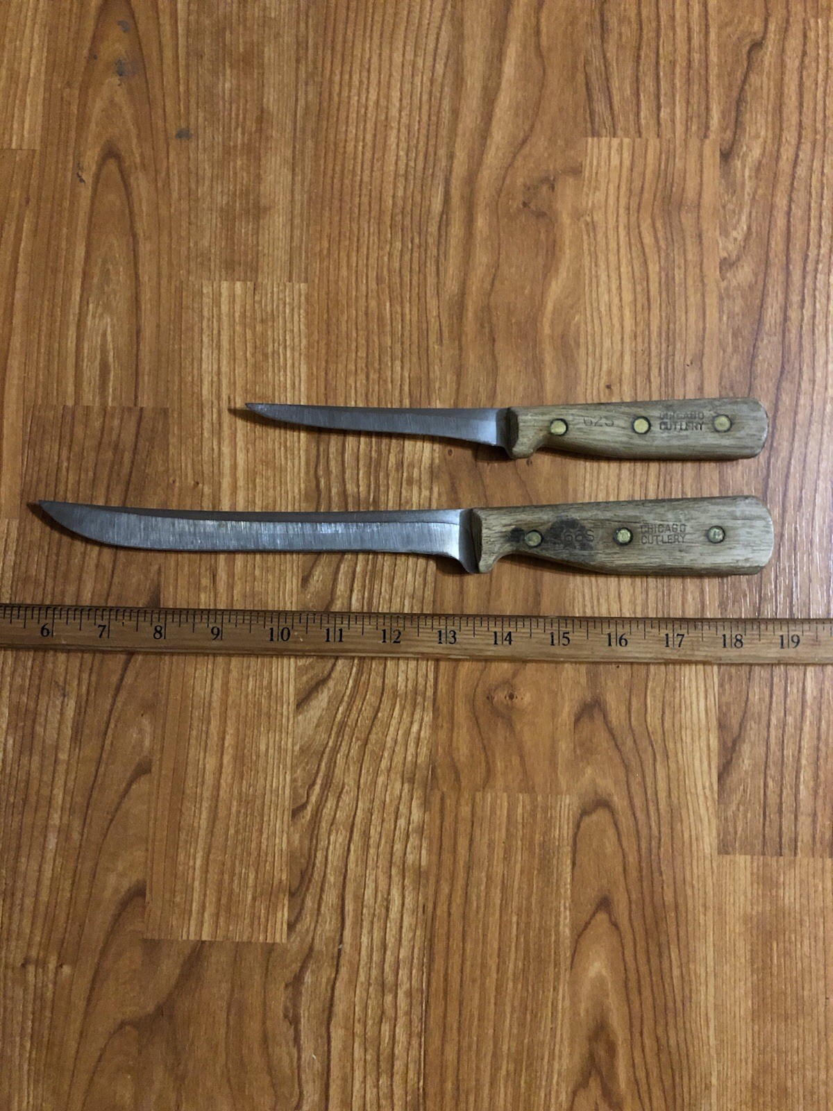 VTG Lot of 2 Chicago Cutlery Knives Boner 62S and Slicer 66S