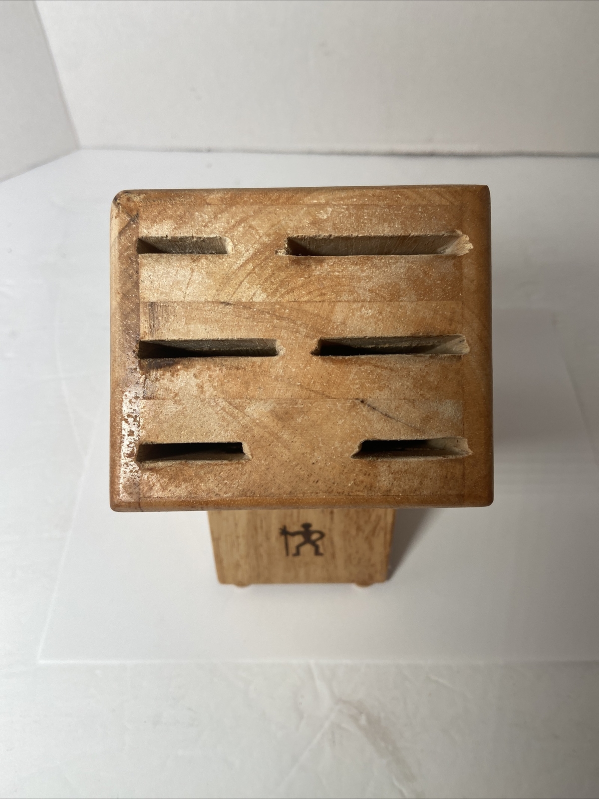 Zwilling J.A. Henkles Knife BLOCK ONLY 6-SLOT Pine Wood #931 EUC