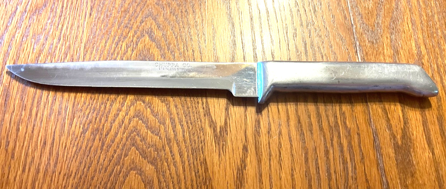 CHUPPA CO Stainless Steel Kitchen Utility Knife Metal Handle 6.5” Straight Blade