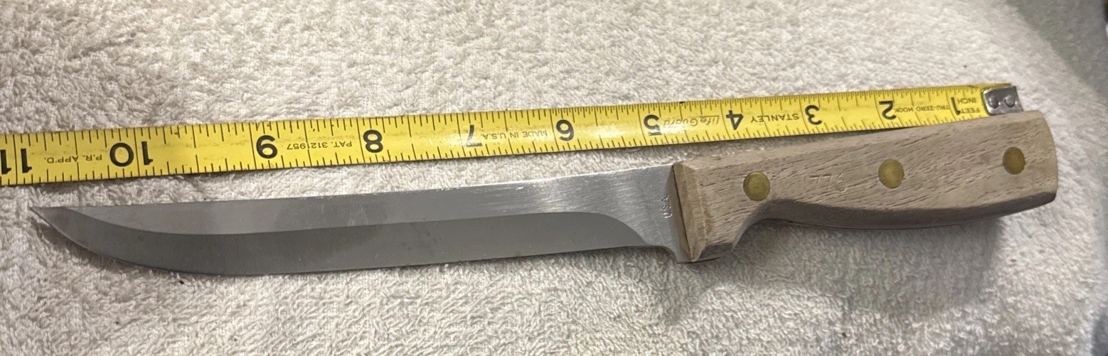 6” 1776 The All Americans Fishing Fillet Boning Knife USA Wood Handle vtg nice