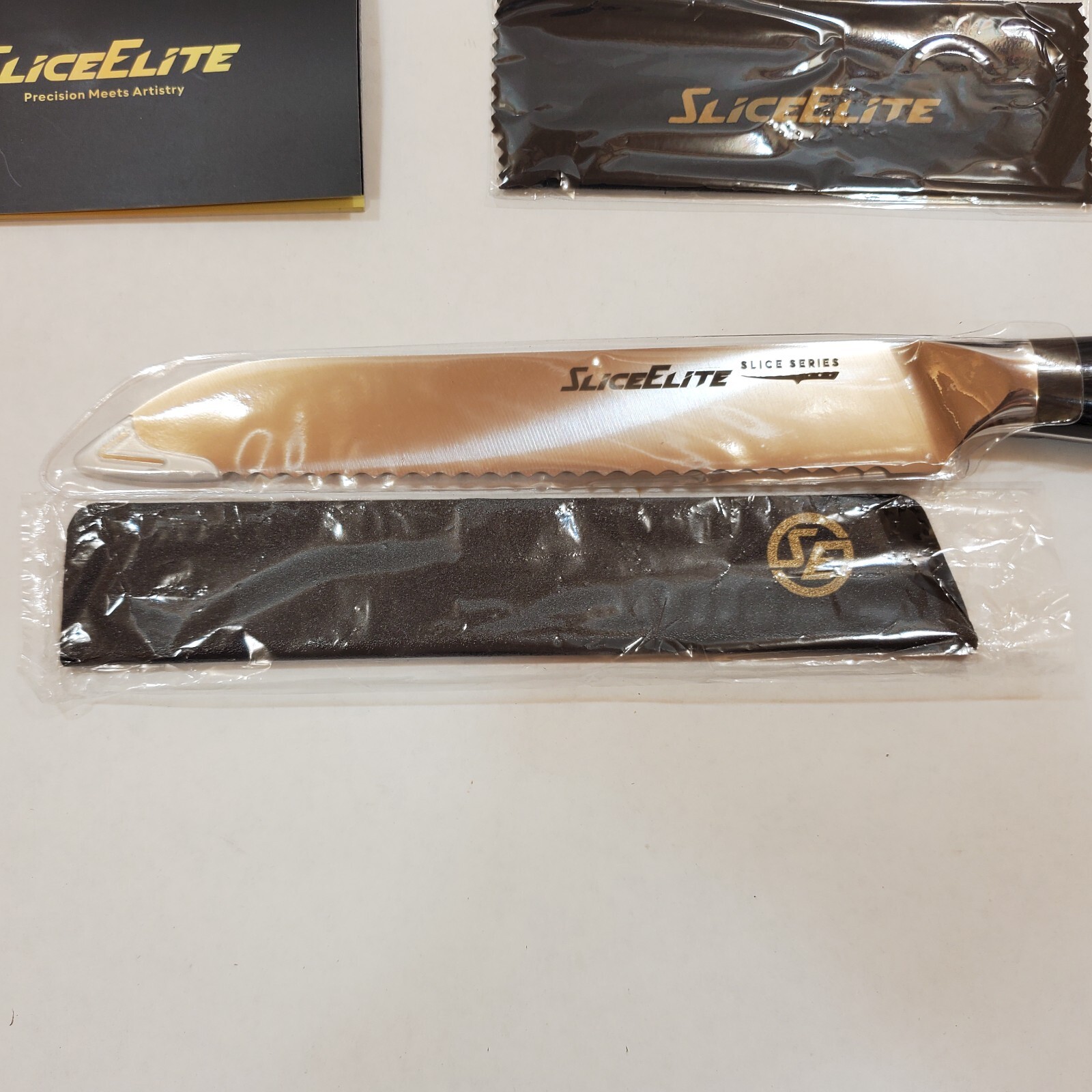 SliceElite 8” Bread Knife Serrated High Carbon German Steel Kitchen Sourdough