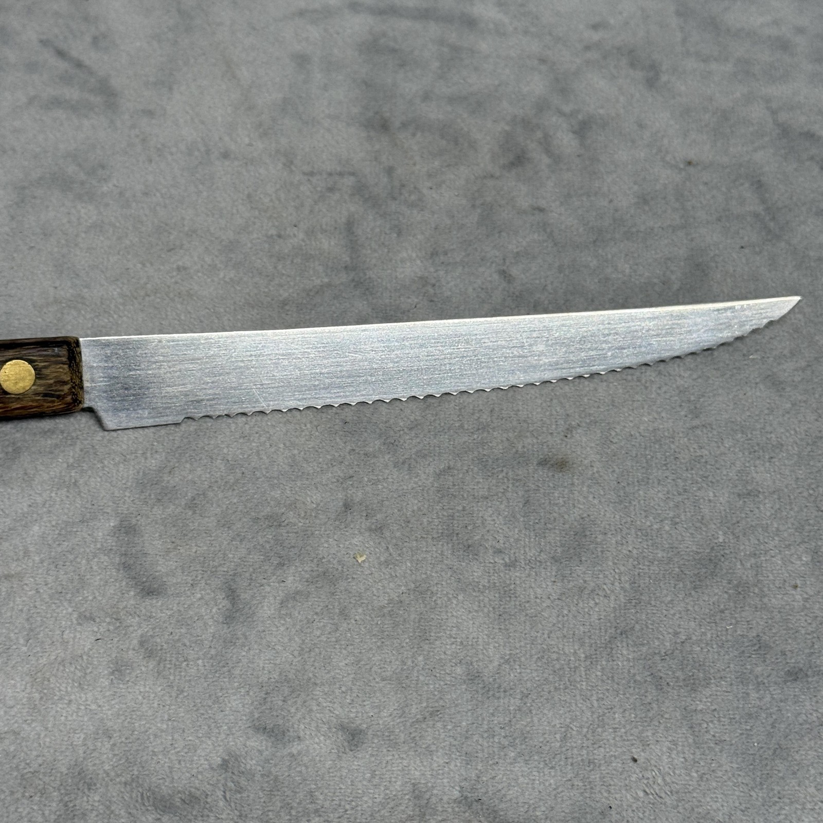 Household Steak Knife Serrated Stainless Steel Wood Handle Japan Rustic Kitchen