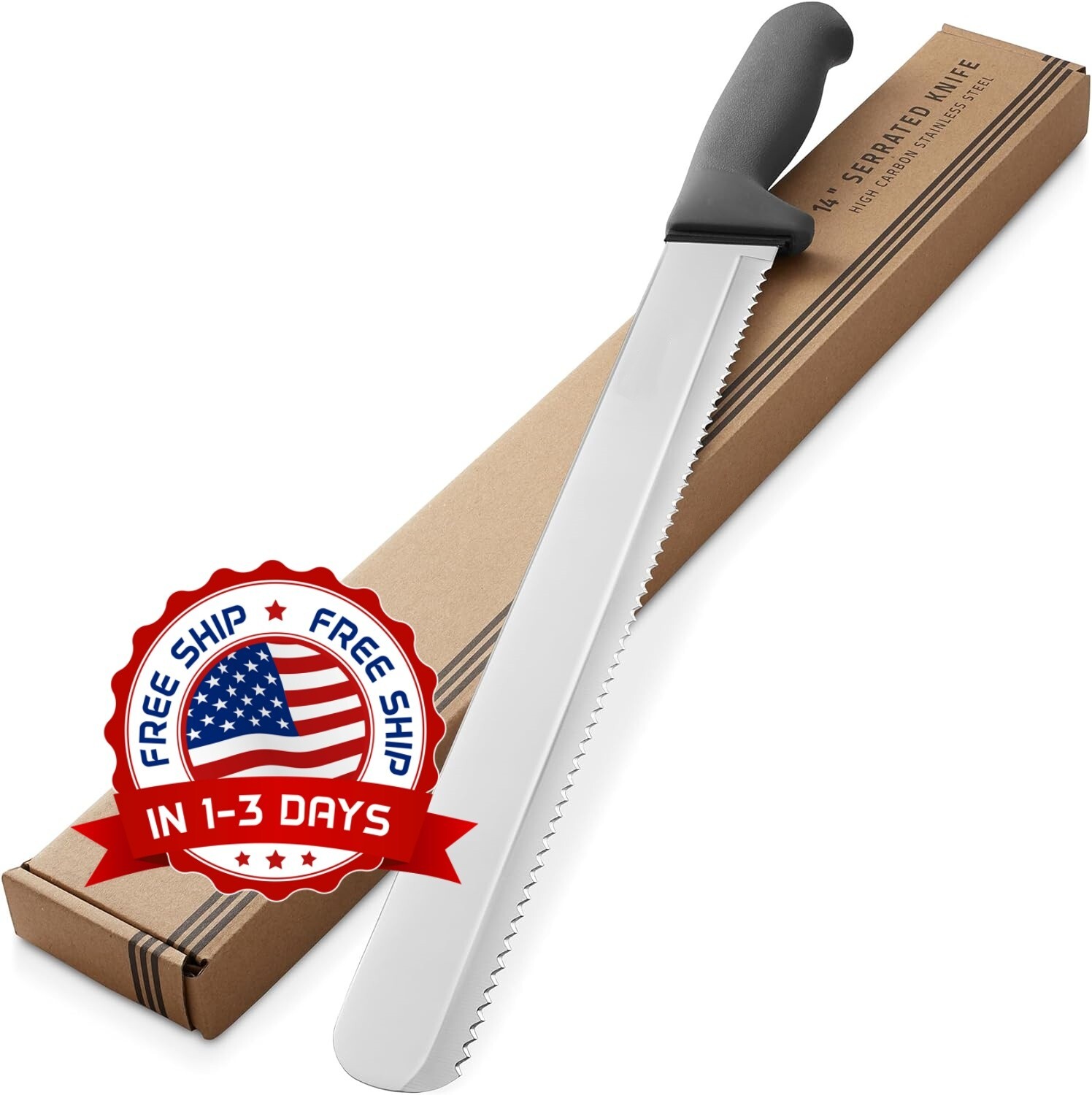 Cuchillo De Acero Inoxidable Con Filo Dentado Multiusos Para Pan Frutas Verduras