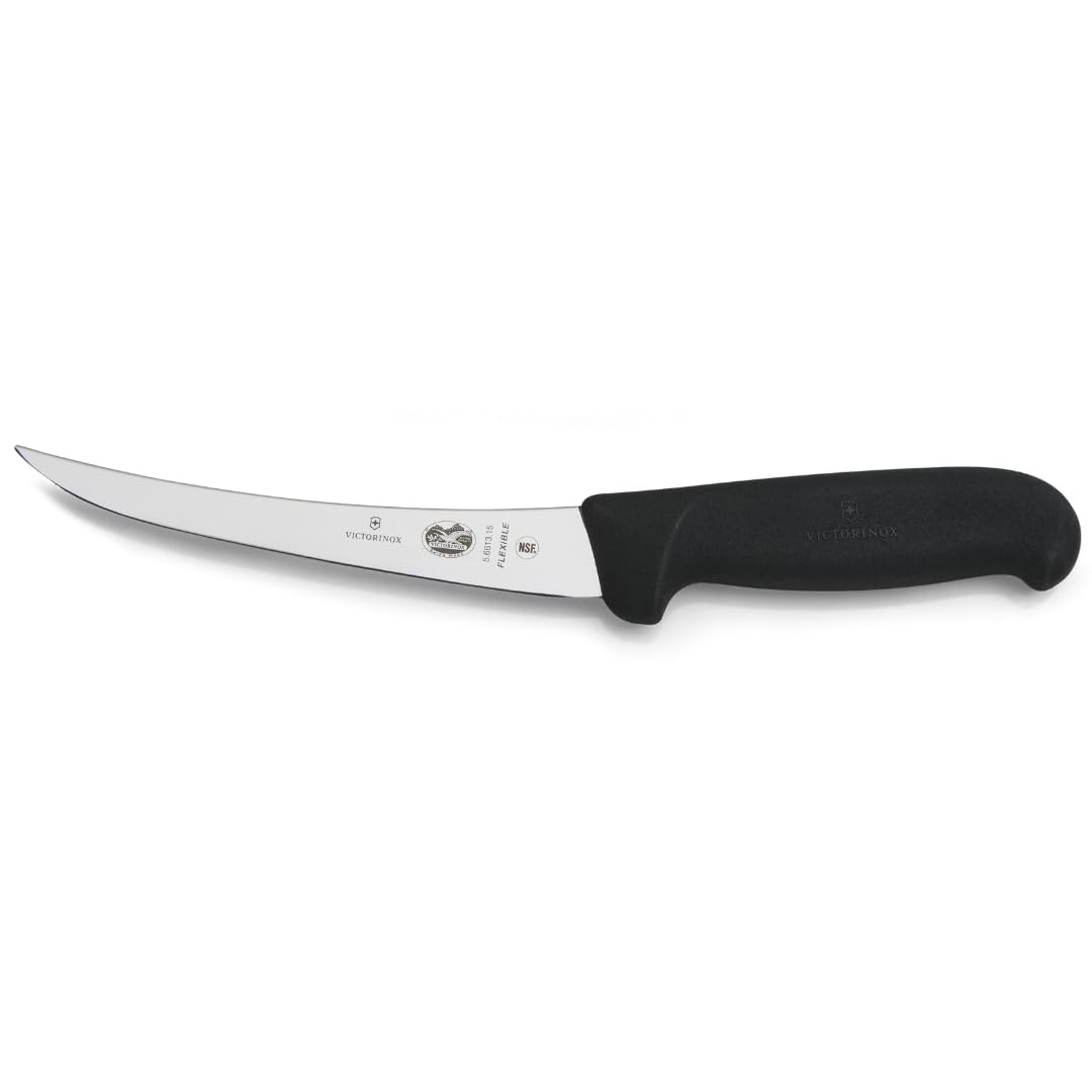 Victorinox Fibrox Boning Knife – Curved Flexible Narrow Blade 6″ 5.6613.15 NEW