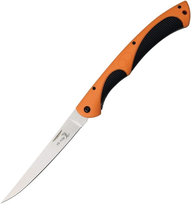 Elk Ridge Folding Kitchen Knife 5.75″ 3Cr13 Steel Fillet Blade Rubberized Handle