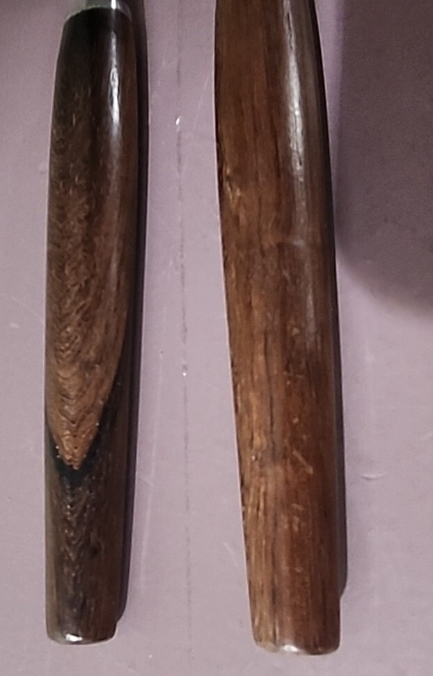 TEAK French Made MCM Carving Set 12 INCH Knife & 10 INCH Fork Teak Handles