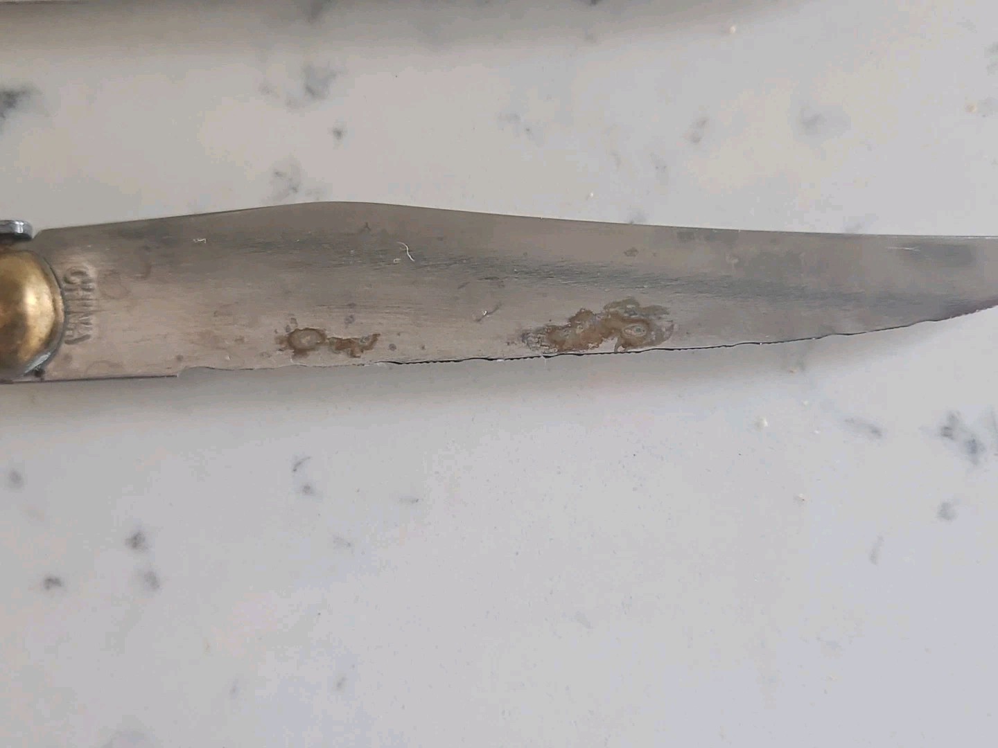 4 Vintage Laguiole INOX Knives French Stainless Blue HANDLE 9 Inch