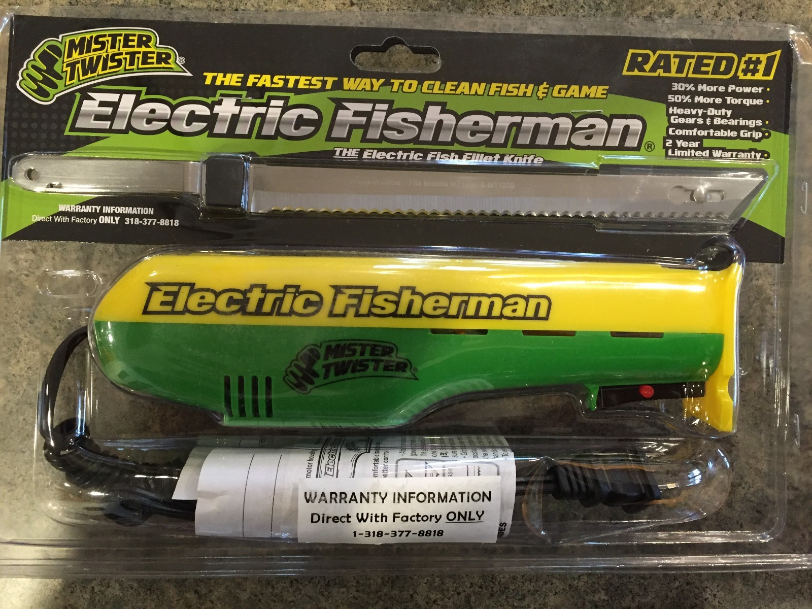 Mister Twister MT-1201 Electric Fisherman Knife with 7″ Blade