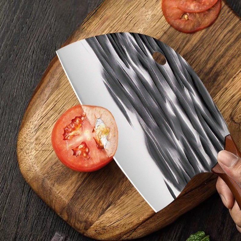 8PCS Stainless Steel Knife Set Kitchen Scissors Meat Cleaver Utility Chopper