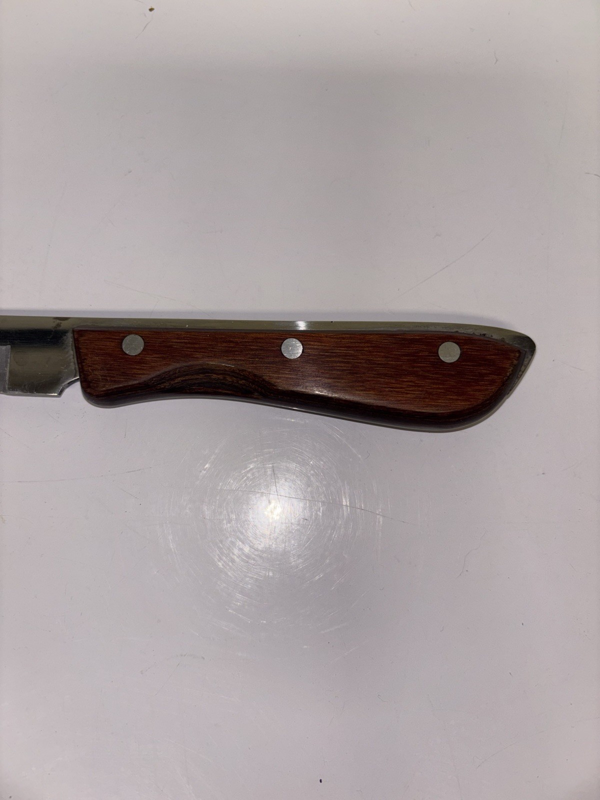Regent Swords Lightning Edge Knife 10” Blade Brown Wood Handle Japan Kitchen GUC