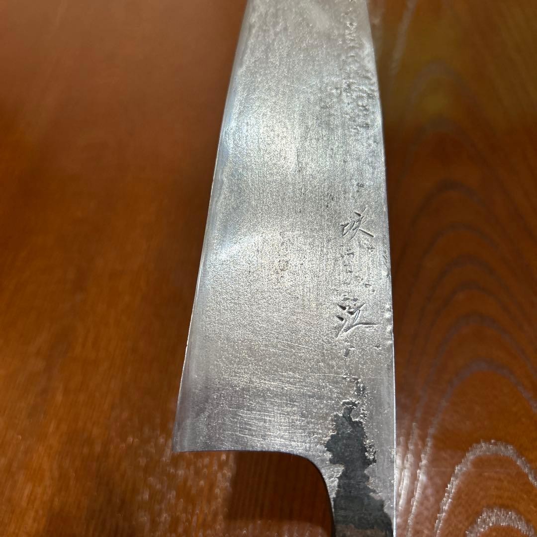 Sakie Saku Double-Edged Deba Kitchen Knife 165mm Kuro-uchi Forged Ready to Use
