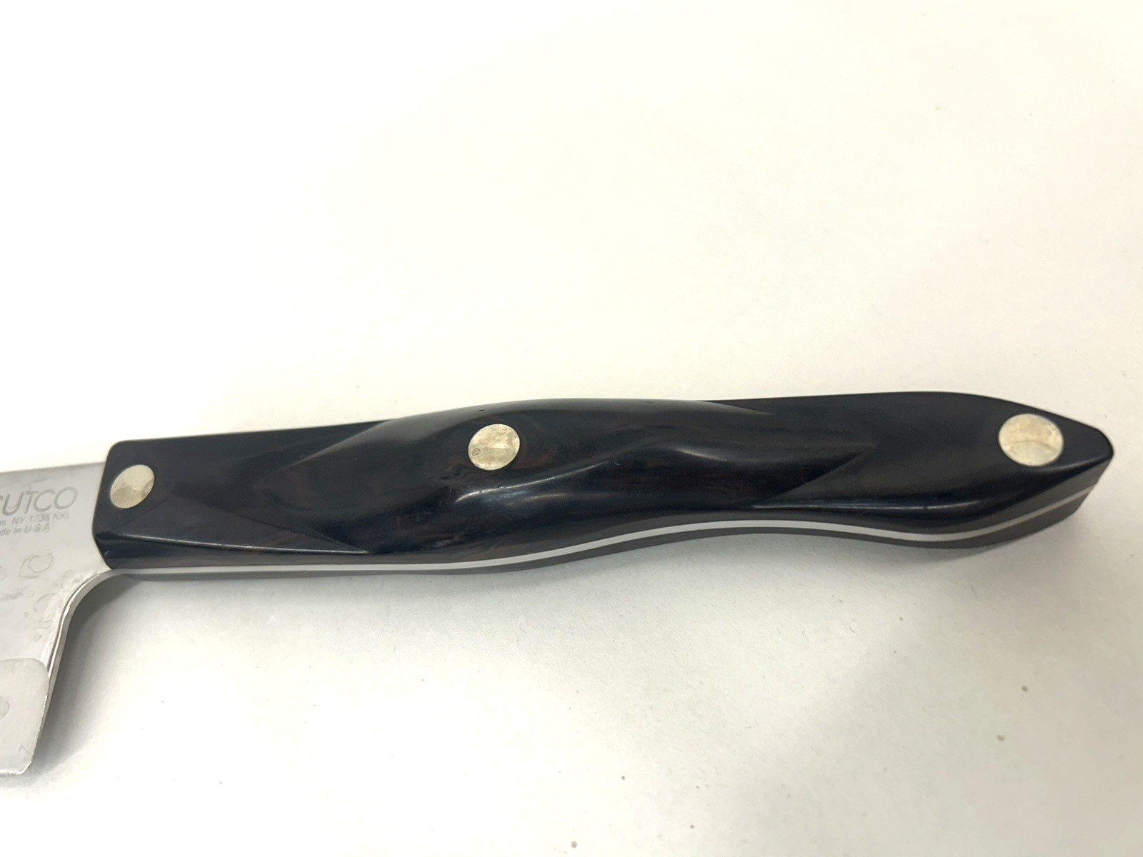 Cutco 1735 Vegetable Cleaver Knife 7.5″ Stainless Steel Blade Brown Handle