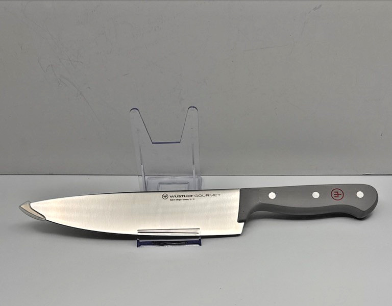 Wusthof Gourmet 8″ Chef’s Knife Cook Gray Handle New Laser Logo Handle