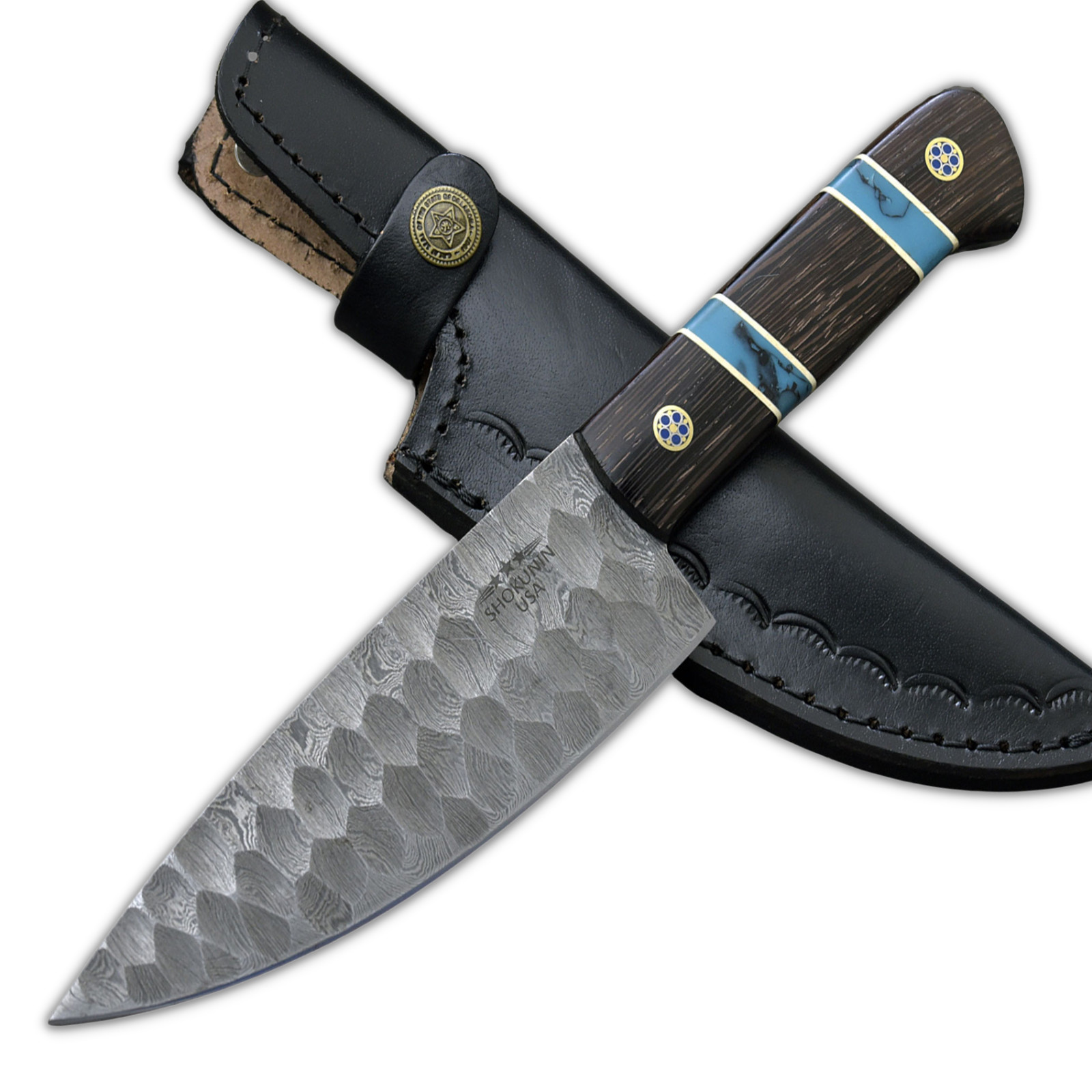 SHOKUNIN USA Handmade Forged Damascus Steel Chef Knife – Kitchen Knife W/ Sheath