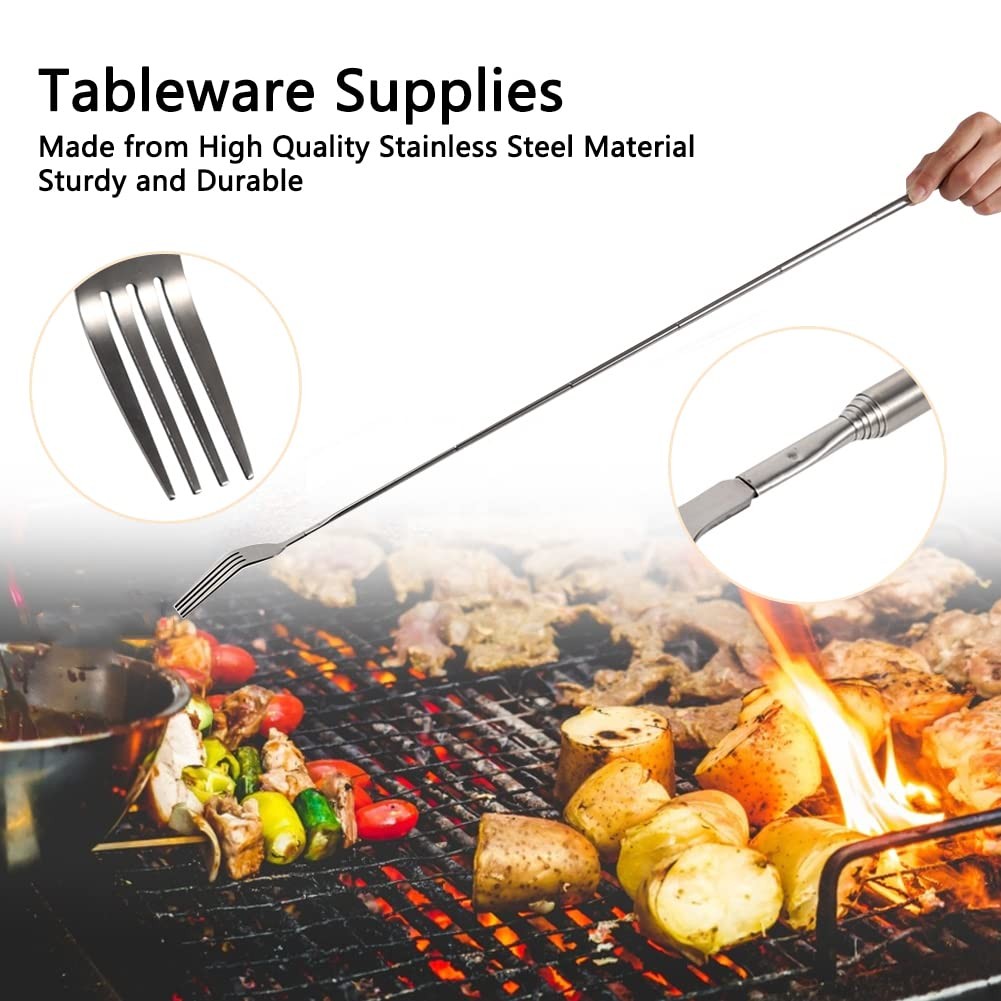 Extendable Fork,8.7 to 25.4 Inch Expandable fork 21*3, Stainless Steel