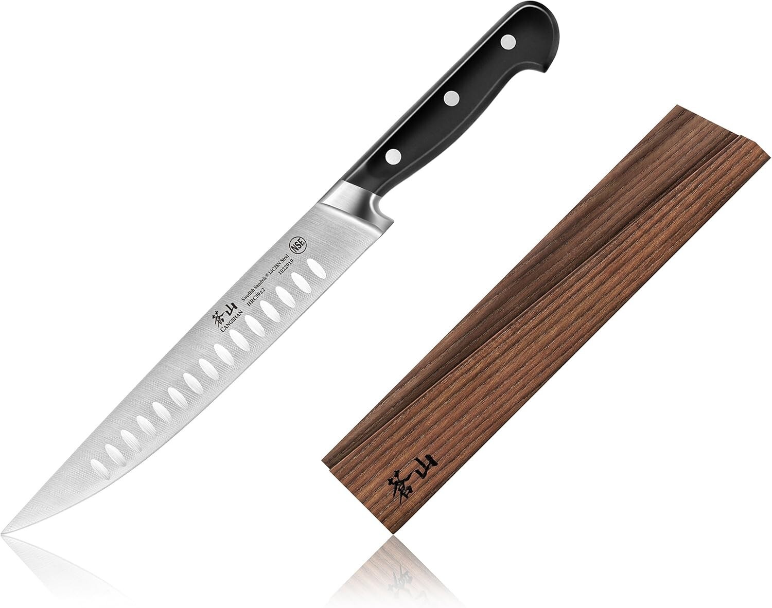 Cangshan TV2 Series Swedish Steel Forged Carving Knife 9-Inch with Wooden Sheath