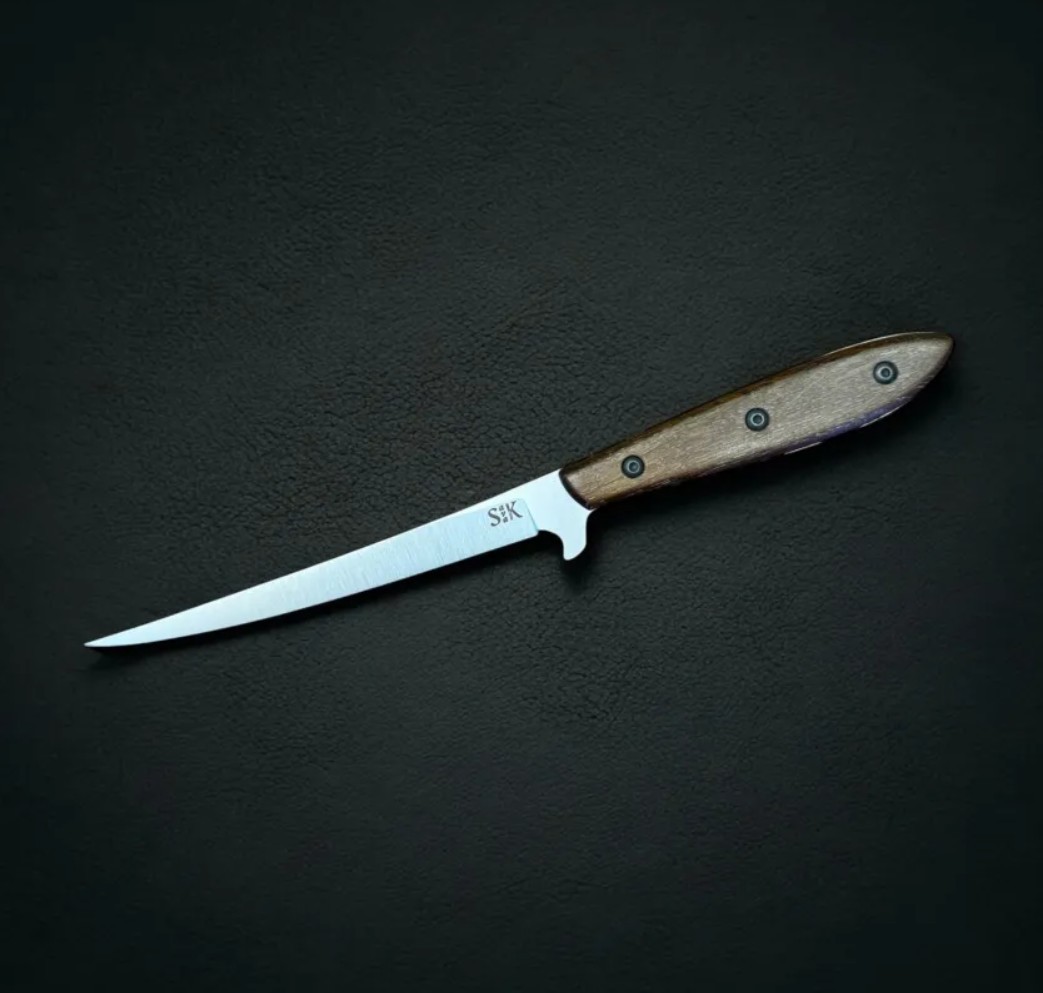 Handmade Fillet Knife Stainless Steel Wood Handle New Fishing Kitchen Use New