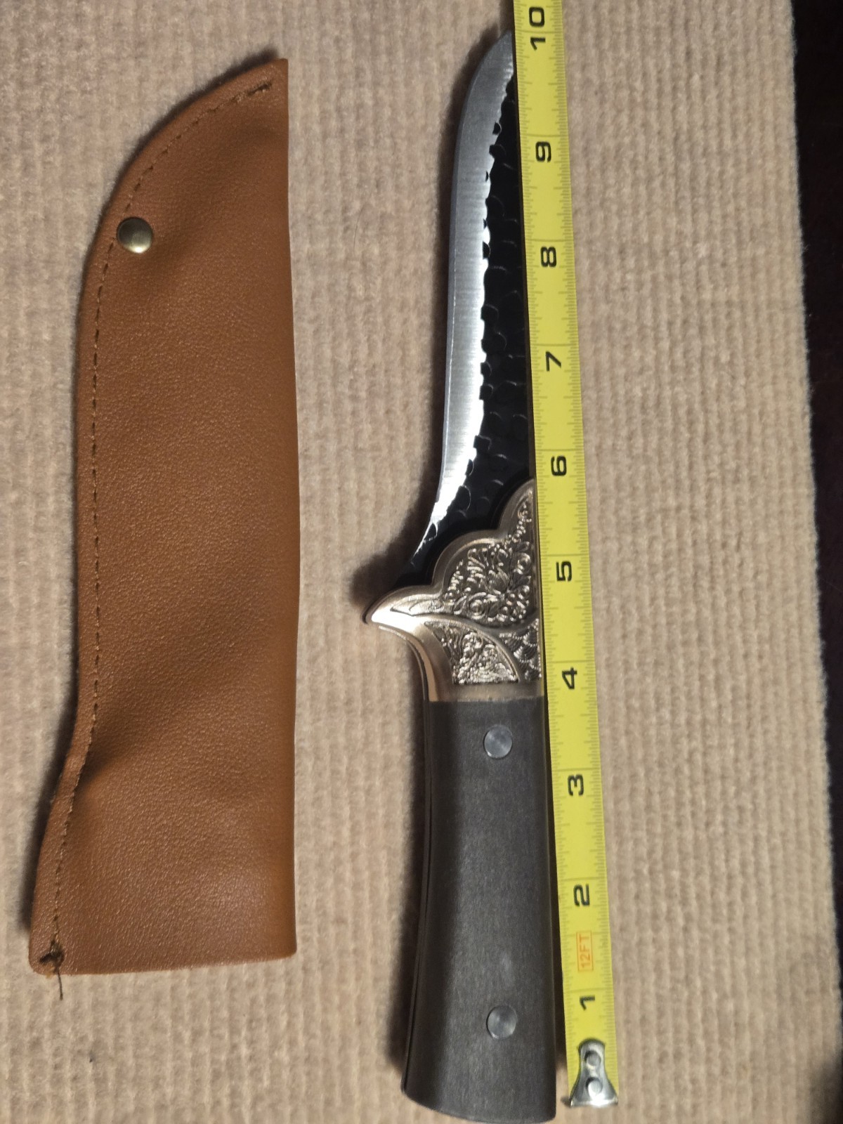 Fixed Blade Knife 4″ Butcher Knife High Carbon Steel Kitchen Knife with Sheath