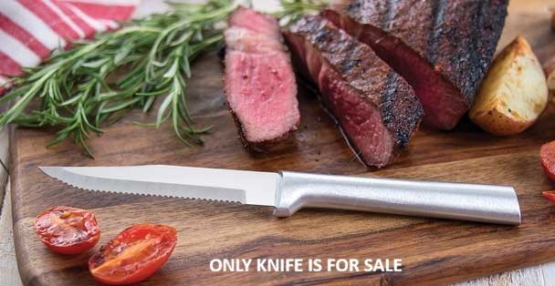 Rada Cutlery Steak Kitchen Knife 3.88″ T420 Steel Blade Silver Aluminum Handle