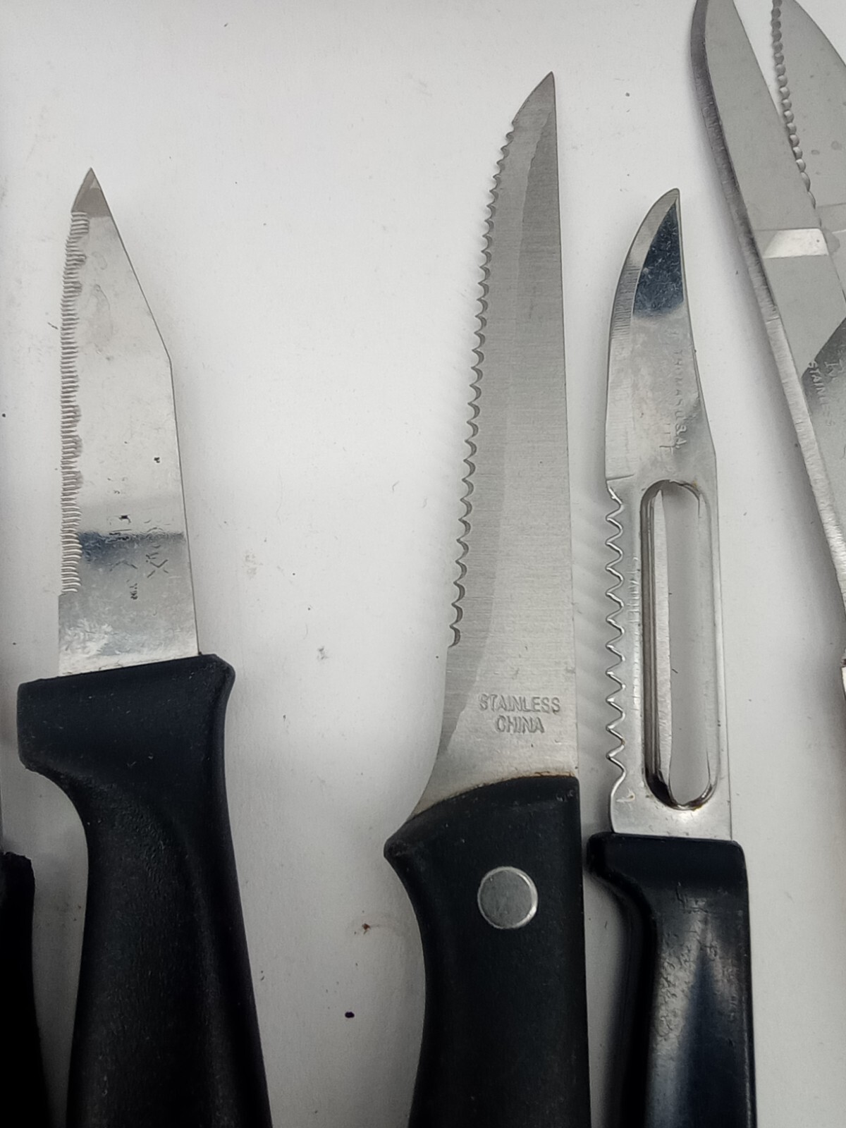 Vintage Kitchen Knives Lot of 37 With Plastic Handles