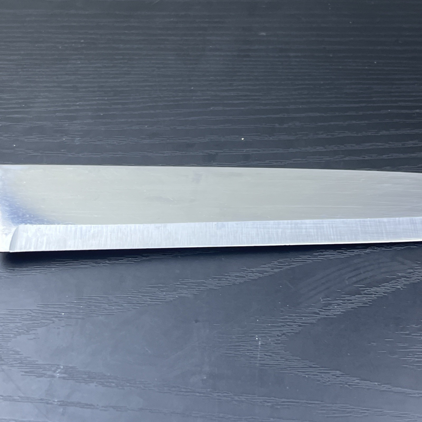 Vintage Stainless Crestline USA Carving Slicing Knife Brown Handle Kitchen Cutle