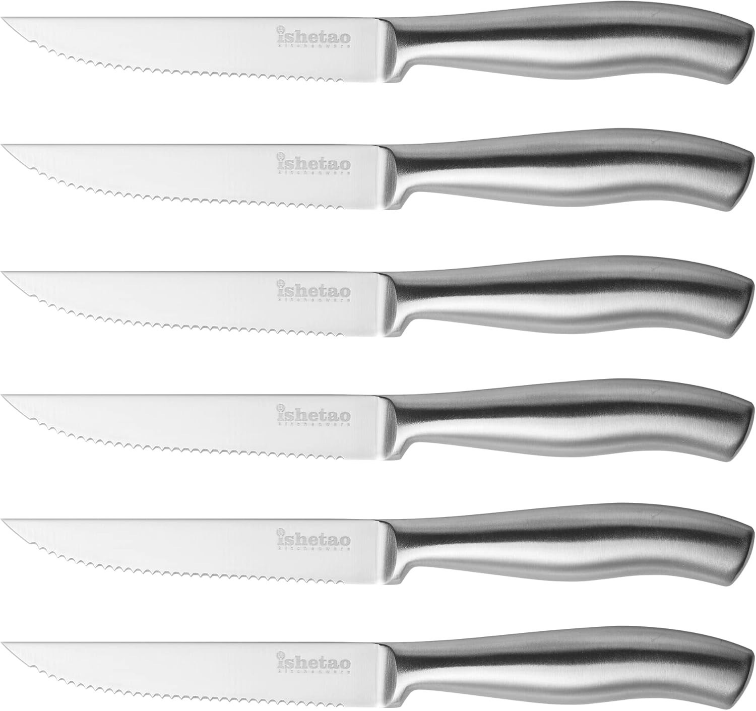 Luxury Steak Knife Set of 6 – 4.5” Dishwasher Safe High Carbon Stainless Steel