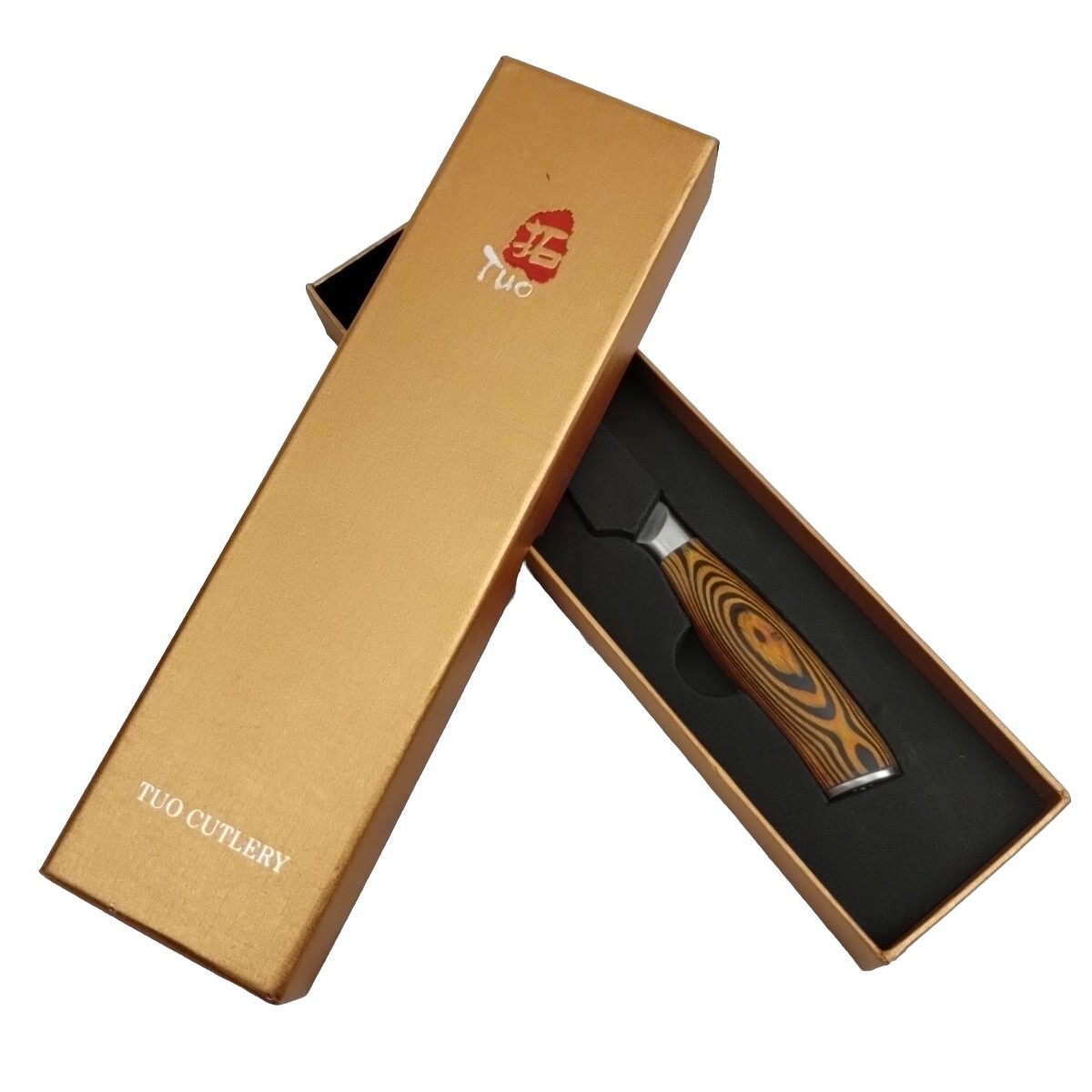 Tuo Cutlery Fiery Phoenix 4″ Small Paring Kitchen Fruit Knife Pakkawood Handle