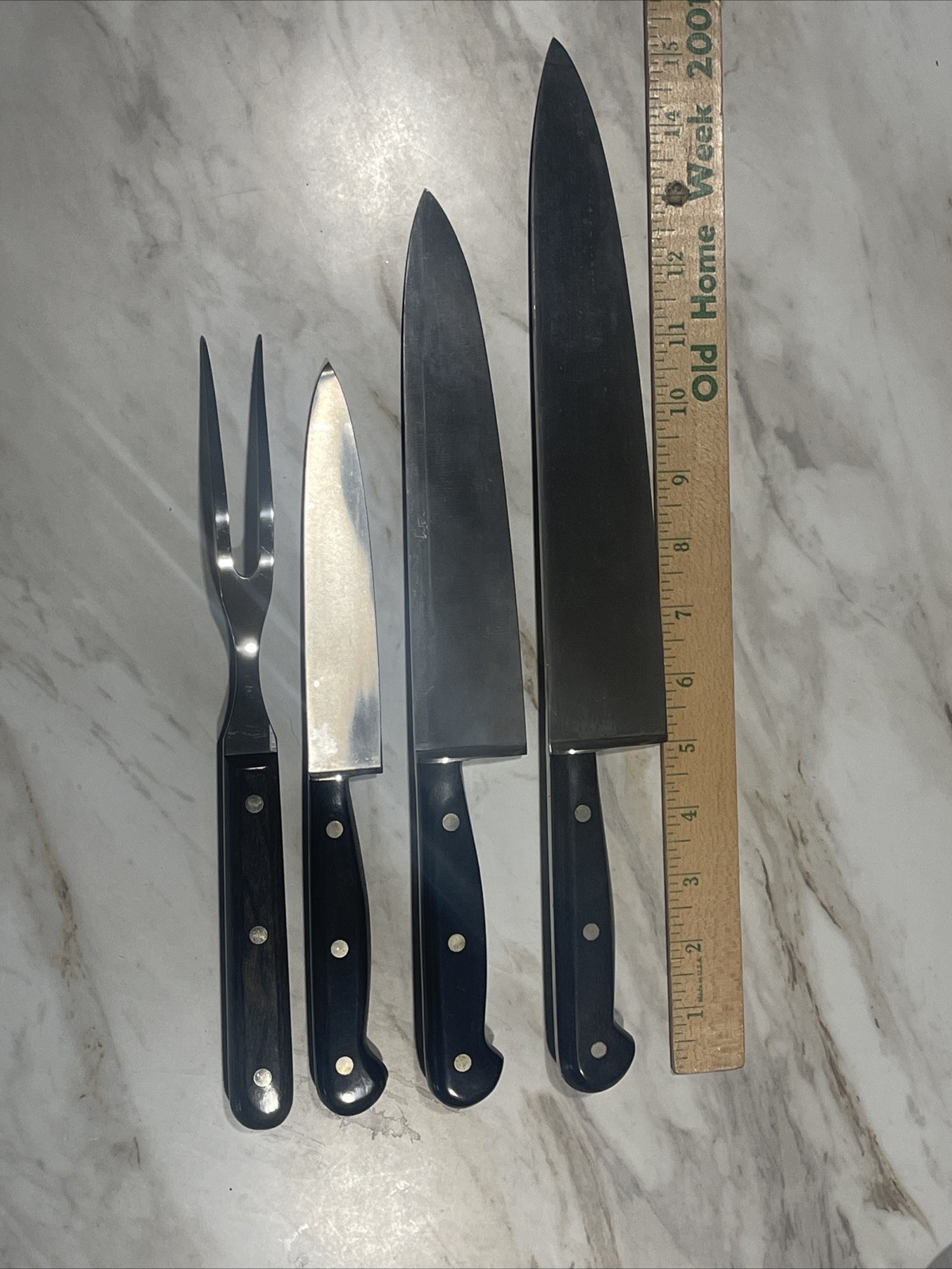 WR Case & Sons Cutlery Gourmet Chef Kitchen Knife 102-10/8/6 SS Triple Rivet Set