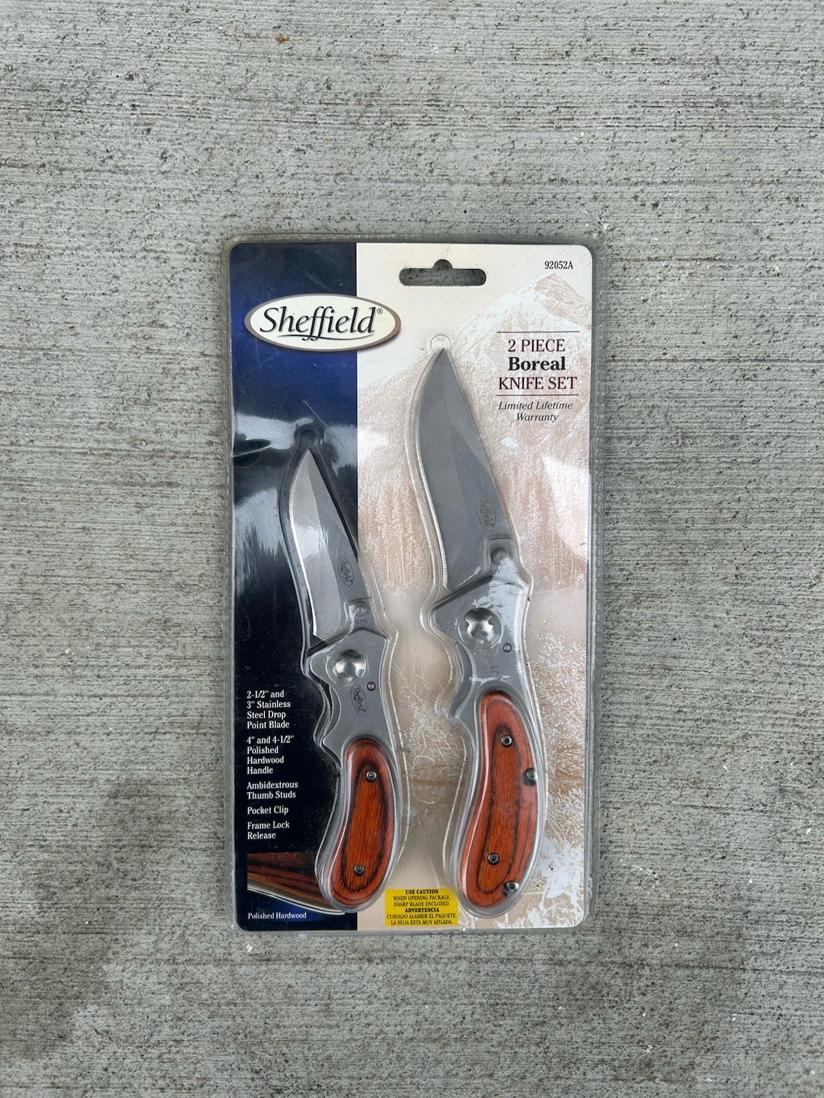 Sheffield 2 Piece Boreal Knife Set Stainless Steel Blades New In Box Never Used